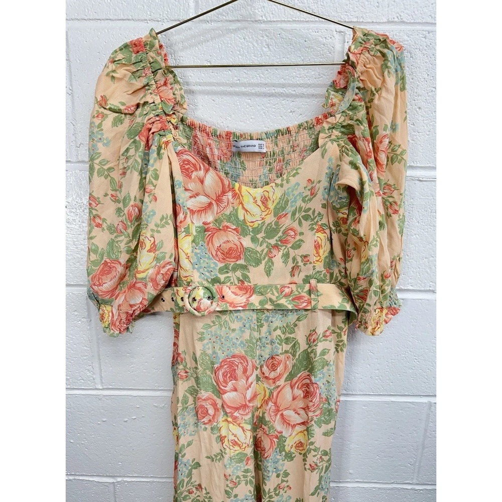 Anthropologie Faithfull Paula Floral Belted‎ Jumpsuit / Women's Size 6